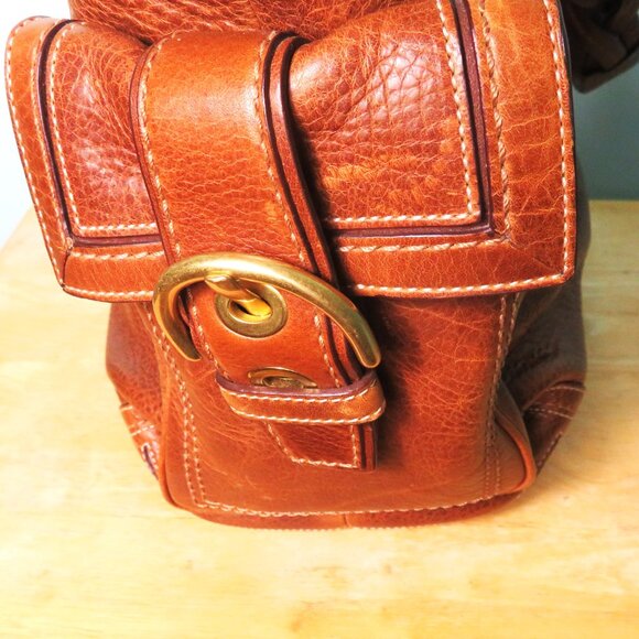 Coach Vintage Leather Handbag Satchel Purse Brown - Picture 2 of 9